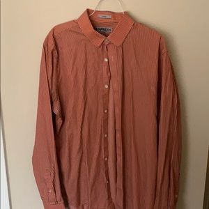 Express orange long sleeve dress shirt